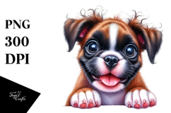 Watercolor Baby Boxer, PNG Product Image 1