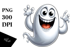 Funny Digital Painting with Ghost, Artistic PNG Product Image 1