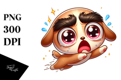 Playful Cartoon Dog with Bow Tie, PNG Product Image 1