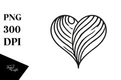 Minimalist Lineart Heart, PNG Product Image 1