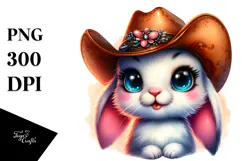 Goofy Baby Bunny with Cowboy Hat Product Image 1