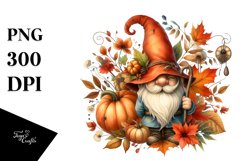 Vibrant Autumn Gnome PNG Product Image 1