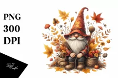 Vibrant Autumn Gnome PNG Product Image 3