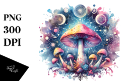Magical Celestial Mushroom, PNG Product Image 1