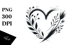 Simple Heart with Wings PNG Product Image 1