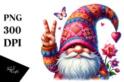 Victory Sign Gnome PNG Product Image 1