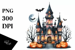 Funny Halloween Castle Baby | Sublimation | Clipart Product Image 1