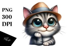 Thoughtfull Cat Clipart Product Image 1