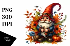 Vibrant Autumn Gnome PNG Product Image 3