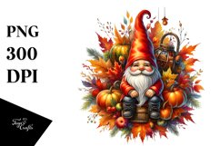 Vibrant Autumn Gnome PNG Product Image 1
