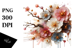 Glossy Cherry Blossom, PNG Product Image 1
