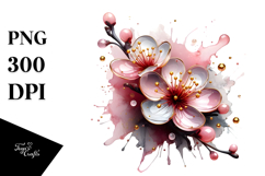 Glossy Cherry Blossom, PNG Product Image 1