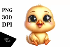 Funny Baby Chick, Big Eyes | Clipart Product Image 1