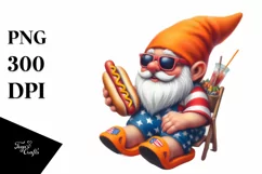 Gnome in Beach Wear Digital Painting Clipart Product Image 1