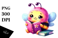 Colorful Cute Baby Bee PNG Product Image 1