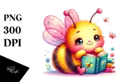 Colorful Cute Baby Bee PNG Product Image 1