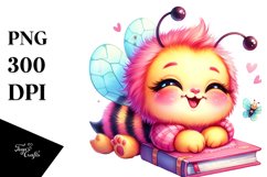 Colorful Cute Baby Bee PNG Product Image 1