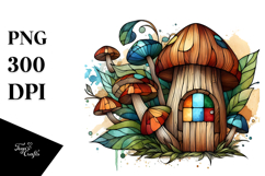 Wooden Stained Mushroom PNG Product Image 1