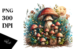 Wooden Stained Mushroom PNG Product Image 1