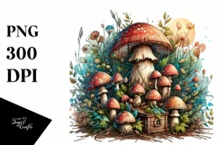 Wooden Stained Mushroom PNG Product Image 3