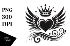 Simple Paintbrush Style Heart PNG Product Image 1