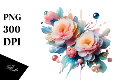 Glossy Peonies PNG Product Image 1