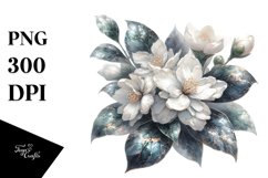 Shiny Jasmine Watercolor Marble | Clipart Product Image 3