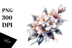 Shiny Jasmine Watercolor Marble | Clipart Product Image 1