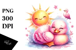 Cute Baby Duck in Sun PNG Product Image 1