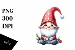 Smiling Baby Gnome Sitting PNG Product Image 1