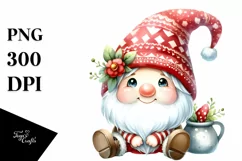 Smiling Baby Gnome Sitting PNG Product Image 1