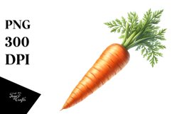 Watercolor Carrot Clipart Product Image 1