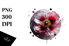 Abstract Glossy Poppy PNG Product Image 1