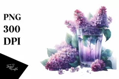 Watercolor Filled with Lilac | Sublimation | Clipart Product Image 3