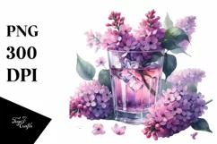 Watercolor Filled with Lilac | Sublimation | Clipart Product Image 3