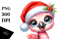 Baby Flamingo with Singer Look PNG Product Image 1