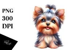 Smiling Yorkshire Terrier, SEO PNG Product Image 1
