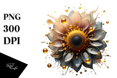 Abstract Sunflower, High-Res PNG Product Image 1