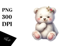 Cute Baby Bear with Beachwear PNG Product Image 1