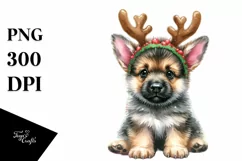Expressive Baby German Shepherd, Pastel PNG Product Image 3
