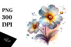 Abstract Primrose Watercolor Splash Clipart Product Image 3