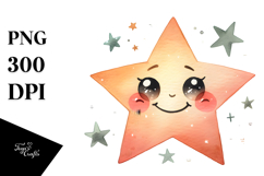 Simple Smiling Star PNG Product Image 1