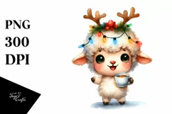 Expressive Baby Lamb, Vibrant PNG Product Image 3