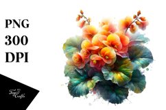 Abstract Shiny Begonia Splash | Sublimation Clipart Product Image 1