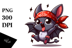 Cute Cartoon Skull with Bandana, Transparent PNG Product Image 1