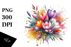 Colorful Abstract Bouquet with Crocus and Splash | Product Image 1