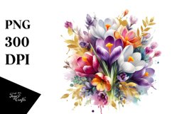 Colorful Abstract Bouquet with Crocus and Splash | Product Image 3