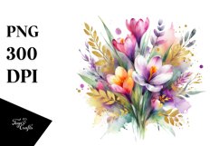 Colorful Abstract Bouquet with Crocus and Splash | Product Image 1