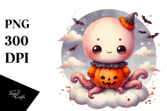 Cute Baby Octopus PNG Product Image 1