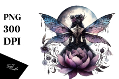 Gothic Fairy with Creative Flower View PNG Product Image 1